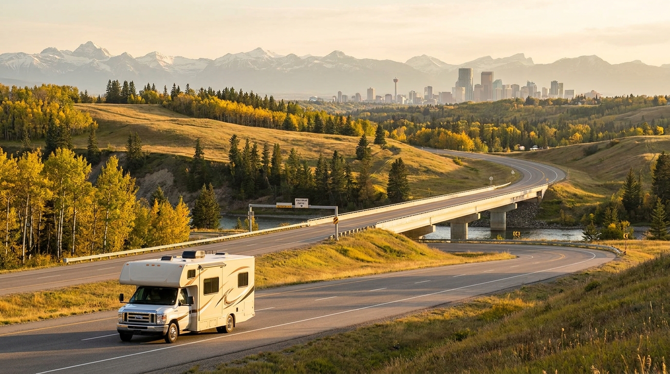 Map for Budget RV Driving in Calgary - Save on Fuel 2026